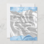 Budget Baby Blue Silver Agate Silk QR Code Hochzei (Vorderseite)