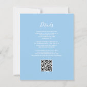 Budget Baby Blue Silver Glitzer QR Code Hochzeit (Rückseite)