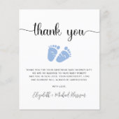 Budget Baby Boy Dusche Danke Karte (Vorderseite)