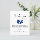 Budget Baby Boy Dusche Danke Karte (Stehend Vorderseite)