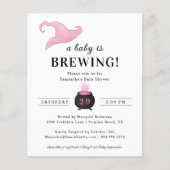 Budget Baby Braut Brauen Dusche Einladung Flyer (Vorne)