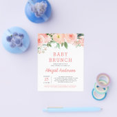 Budget Baby Brunch Wasserfarbe Blumenladen Flyer (Einzeln)