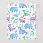 BUDGET Baby Dino Dinosaurier Jungle Blue Geburtsta (Rückseite)