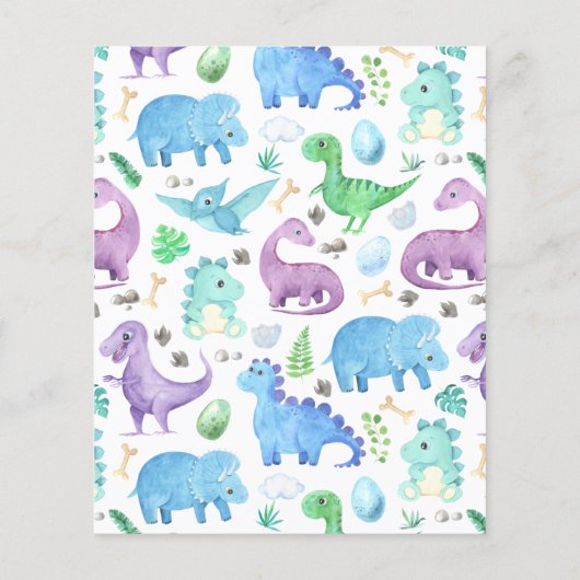 BUDGET Baby Dino Dinosaurier Jungle Blue Geburtsta (Rückseite)