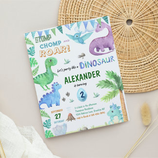BUDGET Baby Dino Dinosaurier Jungle Blue Geburtsta