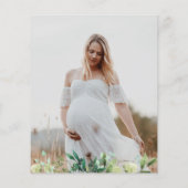 Budget Baby Duschbären Grüne Foto Einladung (Rückseite)