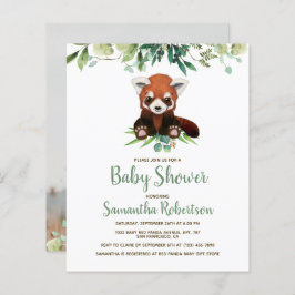 Budget Baby Duschbären Grüne Foto Einladung