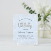 Budget Baby Dusche Baby Blue Junge Silber Glitzer (Stehend Vorderseite)