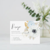 BUDGET Baby Dusche Blue Anemone Postkarte (Stehend Vorderseite)