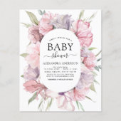 Budget Baby Dusche Boho Dusty Pink Lila (Vorderseite)