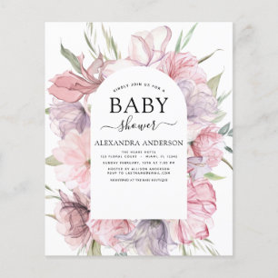 Budget Baby Dusche Boho Dusty Pink Lila Flyer
