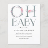 Budget Baby Dusche Einladung. (Vorderseite)