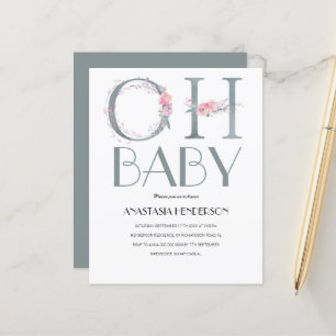 Budget Baby Dusche Einladung.