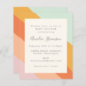 Budget Baby Dusche Einladung Retro Sommerreifen (Vorne/Hinten)