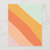 Budget Baby Dusche Einladung Retro Sommerreifen (Rückseite)