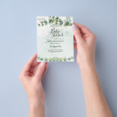 Budget Baby Dusche Einladungen Grüne Blätter Flyer (Gruppe)