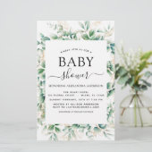Budget Baby Dusche Eukalyptus Botanical Geometric (Stehend Vorderseite)
