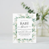Budget Baby Dusche Eukalyptus Botanical Geometric (Stehend Vorderseite)