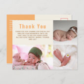 BUDGET Baby Dusche FOTO Collage Danke Postkarte (Vorne/Hinten)