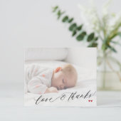 Budget Baby Dusche Foto einfach danke Karte (Stehend Vorderseite)