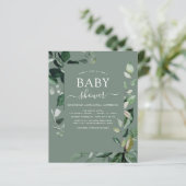 Budget Baby Dusche Grüne pflanzliche (Stehend Vorderseite)
