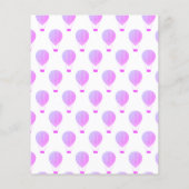 Budget Baby Dusche Heißluftballon Einladung (Rückseite)