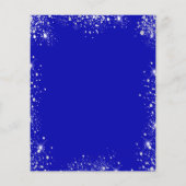 Budget Baby Dusche königsblau Silber Einladung (Rückseite)