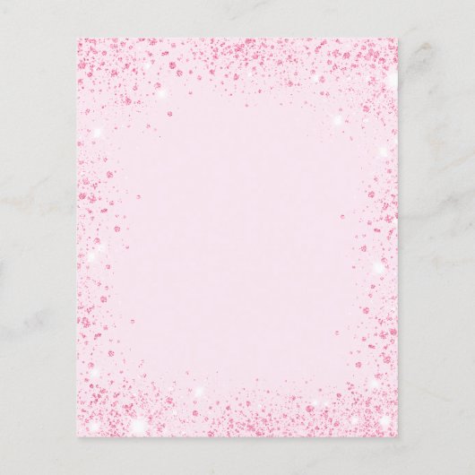 Budget Baby Dusche Mädchen rot Rosa Glitzer (Rückseite)