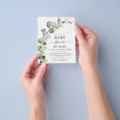 Budget Baby Dusche per Mail Eucalyptus Flyer (Gruppe)