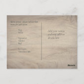 BUDGET Baby Dusche Pink Peach Floral Postkarte (Rückseite)