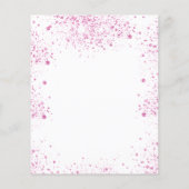 Budget Baby Dusche Rosa Glitzer Einladung (Rückseite)