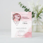 Budget Baby Dusche Rosa Rustikale Vollmond (Stehend Vorderseite)