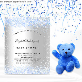 Budget Baby Dusche Silberblauer Glitzer