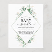 Budget Baby Dusche Sprinkle Eucalyptus Geometric (Vorderseite)