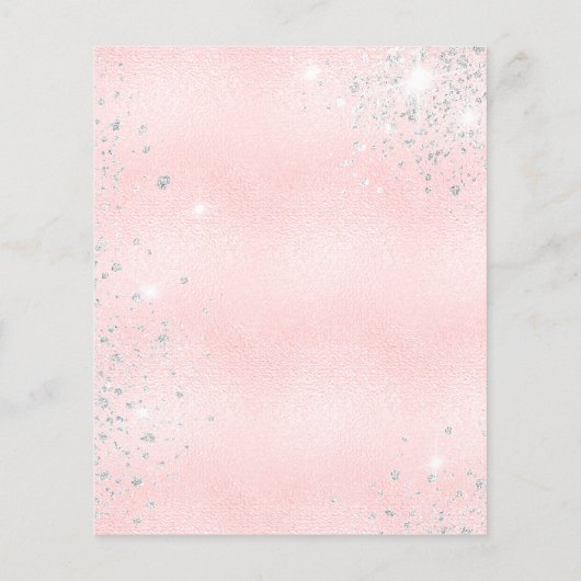 Budget Baby Dusche Teddy Bär Mädchen pink Silber (Rückseite)