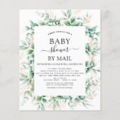 Budget Baby Dusche von Mail Eucalyptus Geometric Flyer (Vorne)