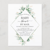 Budget Baby Dusche von Mail Eucalyptus Geometric Flyer (Vorne)