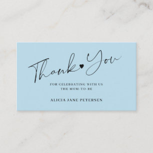 Budget Baby Duschskript blau Danke Begleitkarte