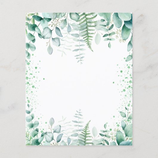 Budget Baby Duwer Elefant Eukalyptus Einladung (Rückseite)