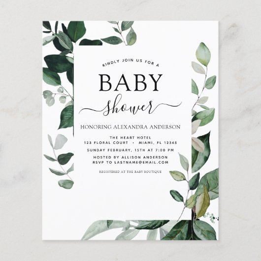 Budget Baby Duwer Greenery Botanical (Vorderseite)