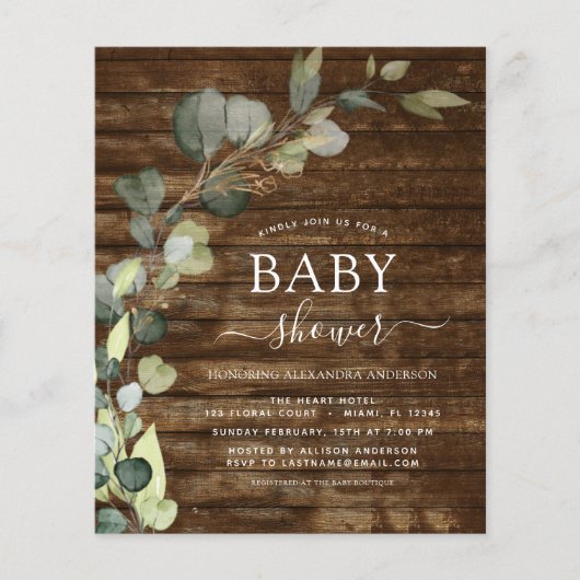 Budget Baby Duwer Greenery Eukalyptus Rustic (Vorderseite)