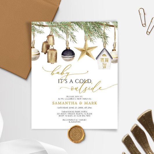 Budget Baby es ist eine kalte Außendusche Einladun