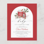 Budget Baby Es ist kalt draußen Babydusche einlade Flyer (Vorne)