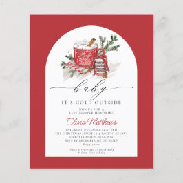 Budget Baby Es ist kalt draußen Babydusche einlade Flyer