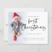 Budget Baby First Christmas Newsletter Fotokarte (Vorderseite)