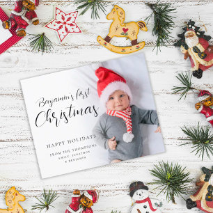 BUDGET Baby First Christmas Script Custom Foto