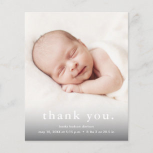 Budget-Baby-Foto-Danksagungs-Geburtsanzeige