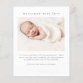 Budget Baby Foto Vielen Dank für Ihre Geburtserklä (Rückseite)