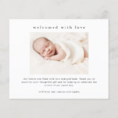 Budget Baby Foto Vielen Dank für Ihre Geburtserklä (Rückseite)