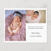 Budget Baby Girl Foto Collage Geburtsankündigung (Rückseite)